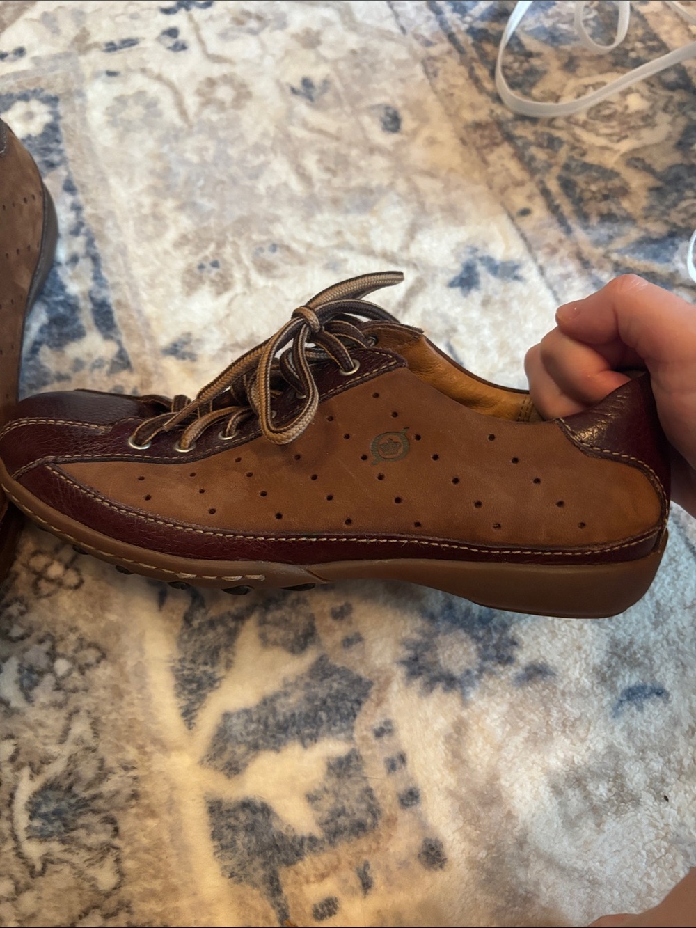 Born Two-Tone Brown Leather Sneakers - Picture 5 of 9